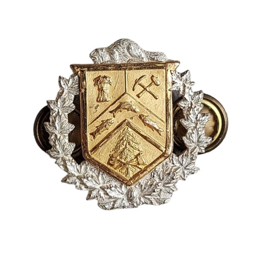 WW2 Canadian Three Rivers Regiment Officer's Collar Badge W. Scully #1