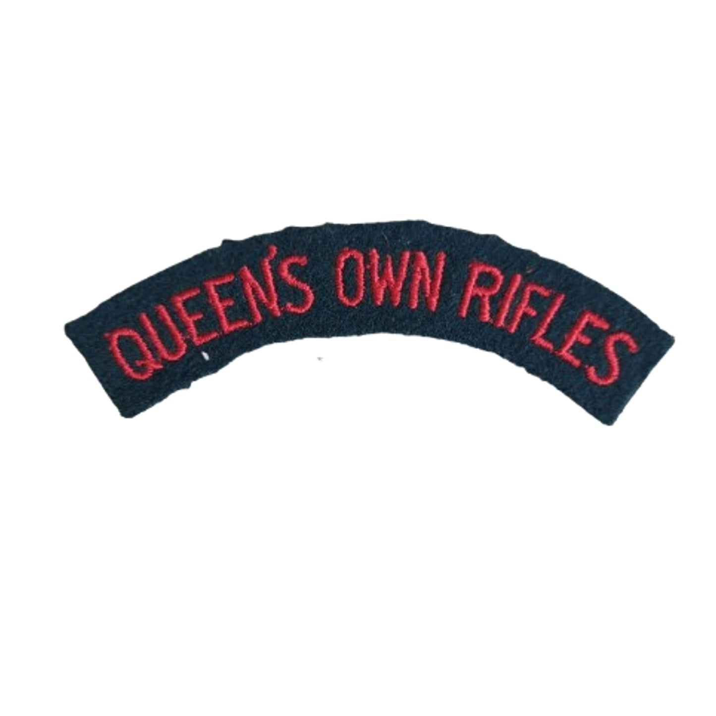 Post-WW2 Canadian Queen's Own Rifles Cloth Shoulder Title