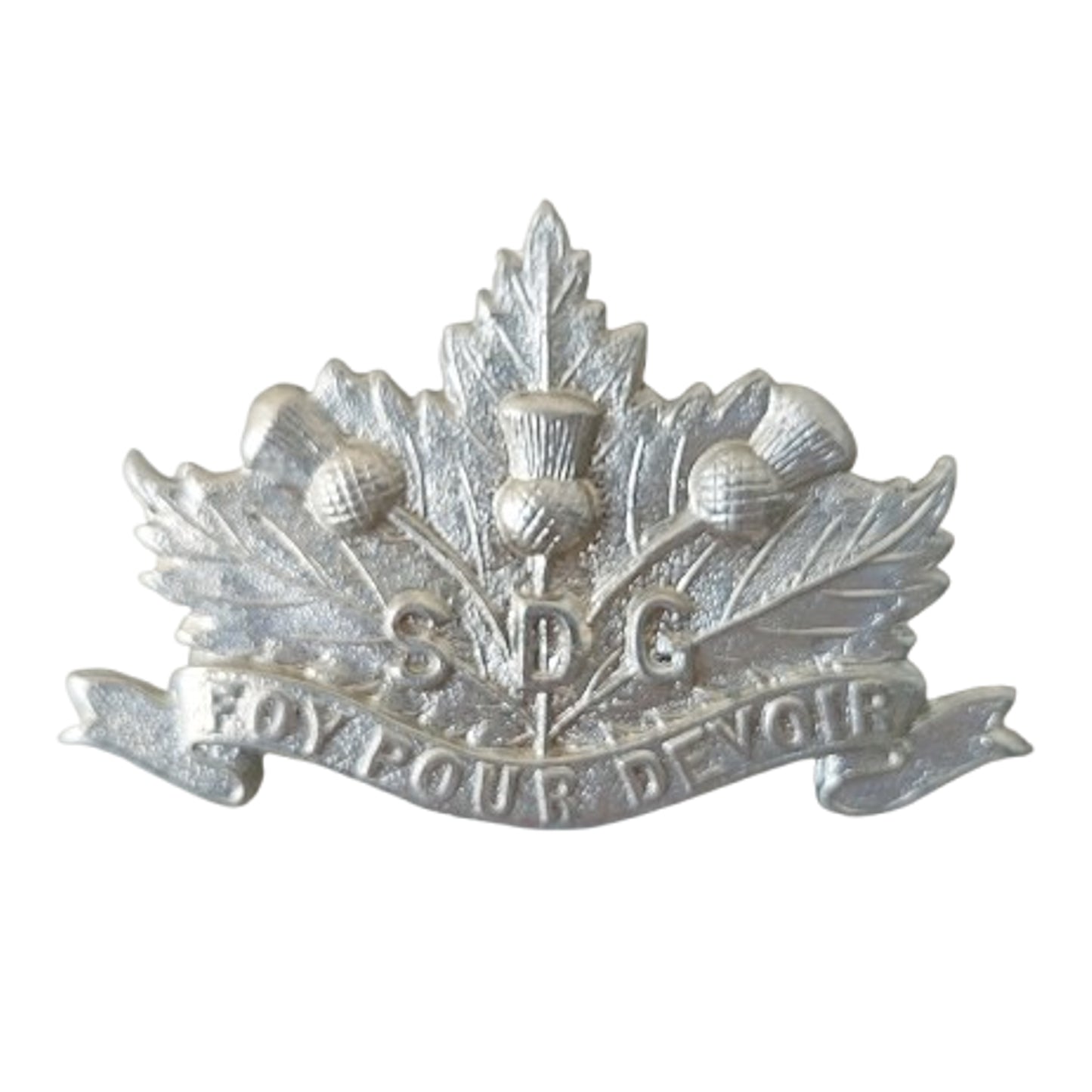 WW2 Canadian SDG Stormont Dundas And Glengarry Highlanders Collar Badge