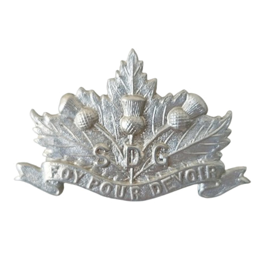 WW2 Canadian SDG Stormont Dundas And Glengarry Highlanders Collar Badge