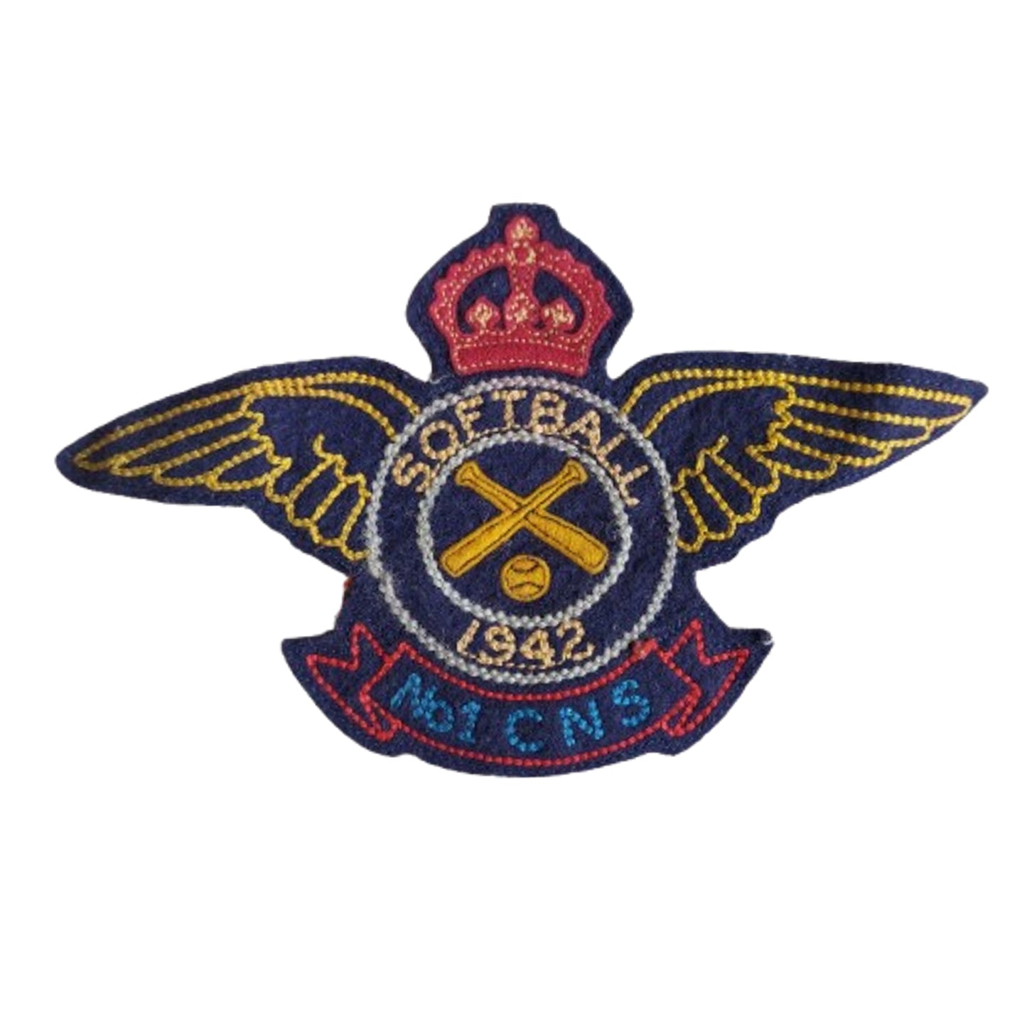 WW2 Canadian RCAF No.1 CNS 1942 Softball Jacket Crest