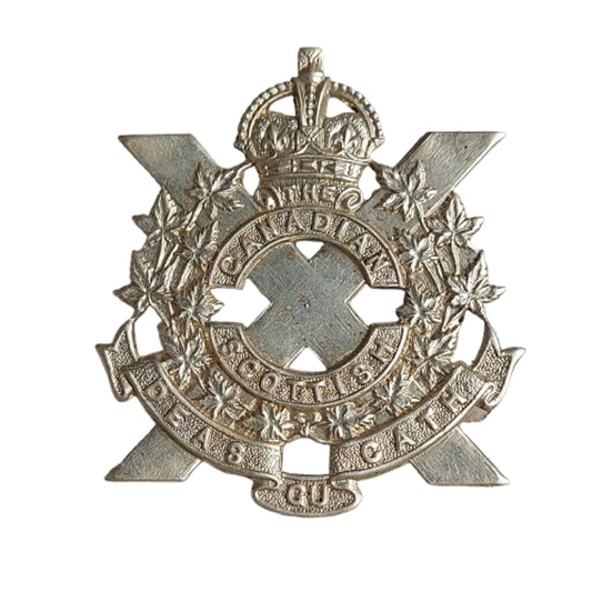 WW2 Canadian Scottish Cap Badge Birks