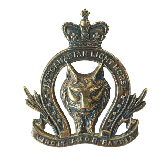 Pre-WW2 Canadian 18th Canadian Light Horse Cap Badge Scully Montreal