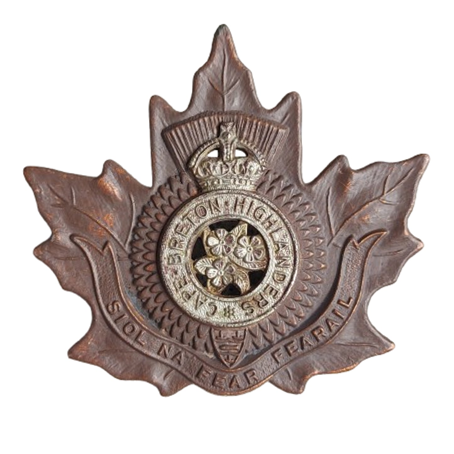 WW2 Canadian Cape Breton Highlanders Glengarry Cap Badge