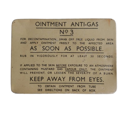 WW2 Canadian Anti Gas Oinment Number 3 1941