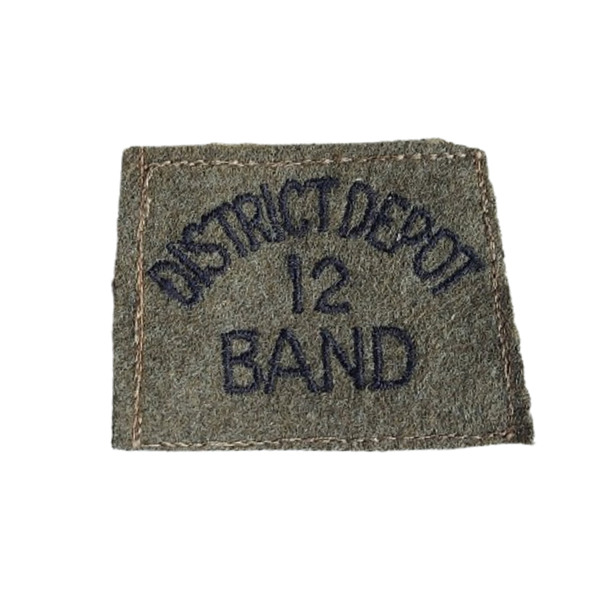 WW2 Canadian District Depot 12 Band Slip On Uniform Insignia