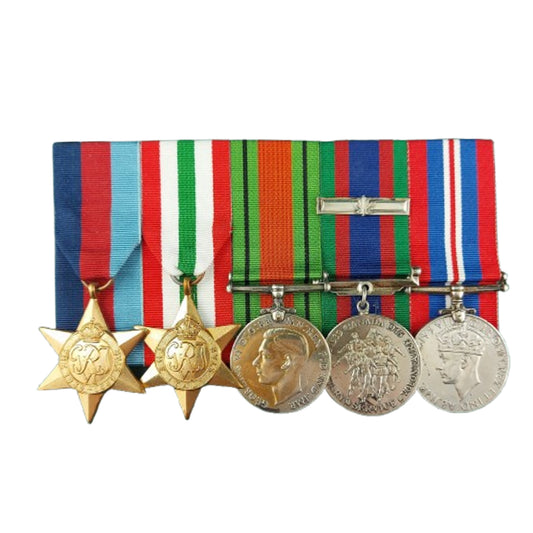 WW2 Canadian Court Mounted Overseas Service Medal Set