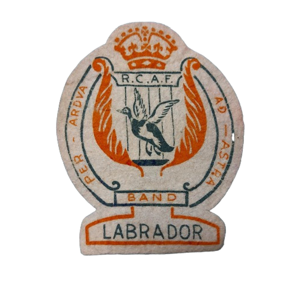 WW2 Canadian RCAF Royal Canadian Air Force Labrador Band Jacket Crest
