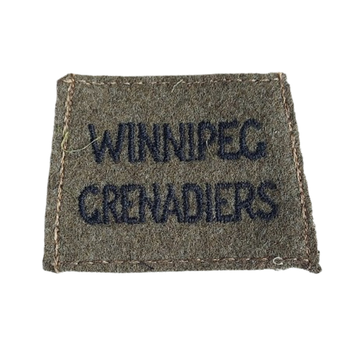 WW2 Canadian Winnipeg Grenadiers Slip On Uniform Insignia