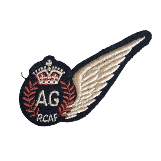 WW2 Canadian RCAF AG Air Gunner Wing Uniform Insignia