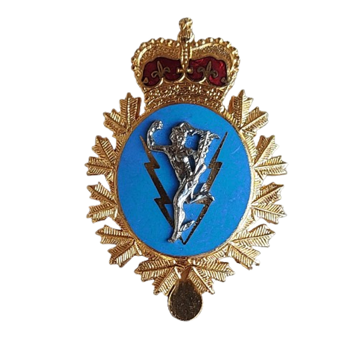 Post-WW2 Canadian Forces Signals Cap Badge Silliam Scully