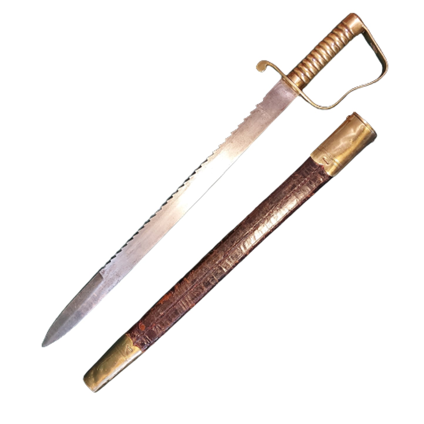 Regimentally Marked Pre-WW1 British Pattern 1856 Pioneer Sword In Scabbard