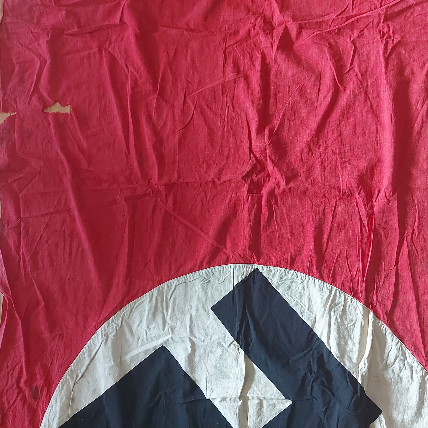 WW2 German Battle Damaged NSDAP Building Flag