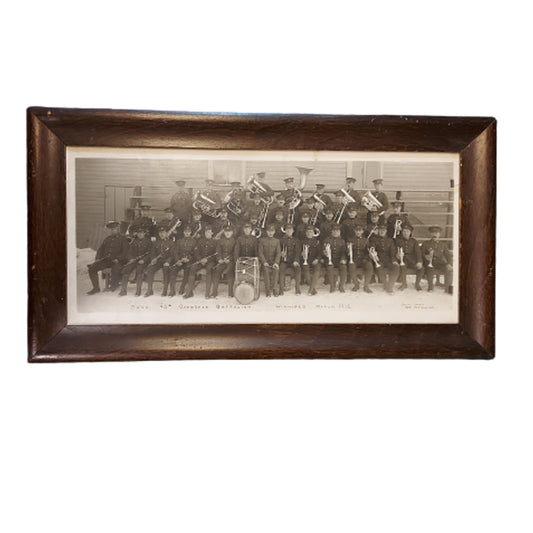 WW1 Canadian Framed 45th Battalion Band Photo 1916