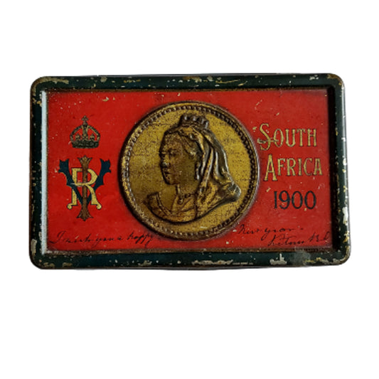 Boer War South Africa Queen Victoria 1900 Christmas Chocolate Tin With Contents