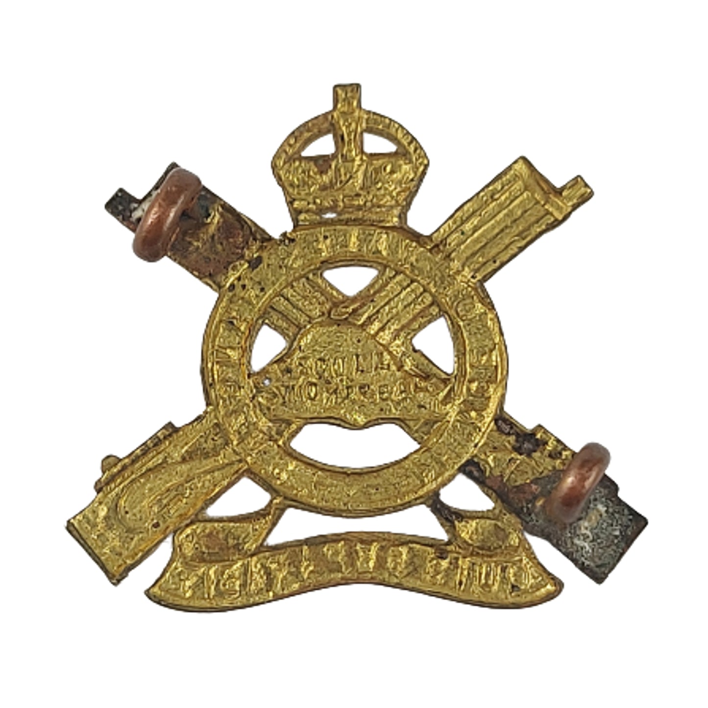 WW2 Canadian Prince of Wales Rangers Machine Gun Collar Badge