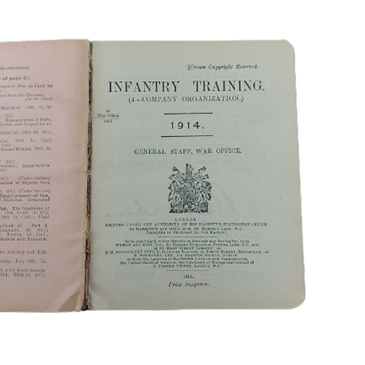 WW1 Canadian -British Infantry Training Manual 1914