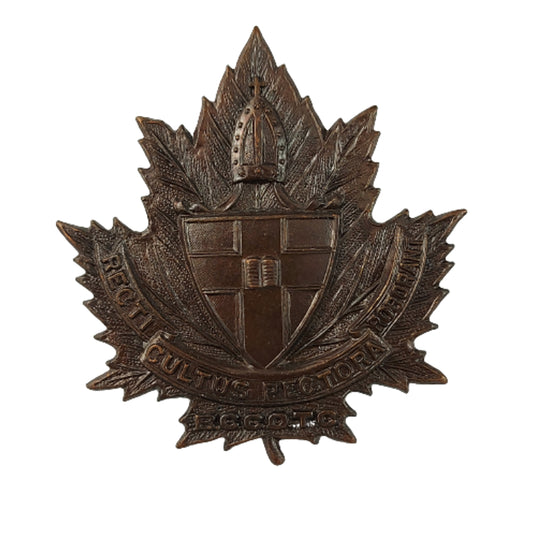 WW2 COTC Canadian Officer's Training Corps Bishop's College Contingent Cap Badge Scully Montreal