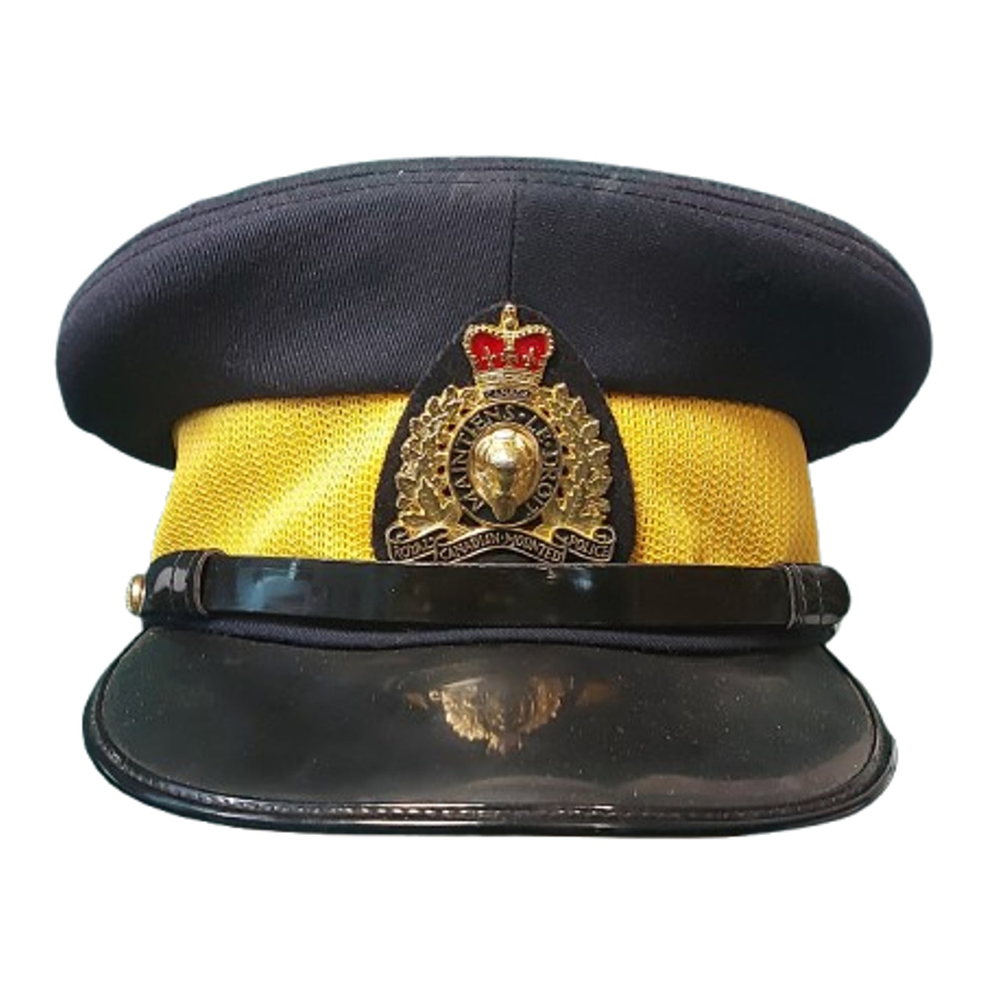 Post-WW2 Canadian QEII RCMP Royal Canadian Mounted Police Visor Cap 1979 Issue