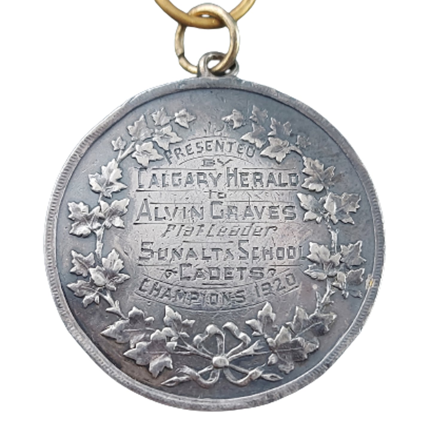 1920 Calgary Herald Newspaper Sunalta Cadets Sterling Silver Medal