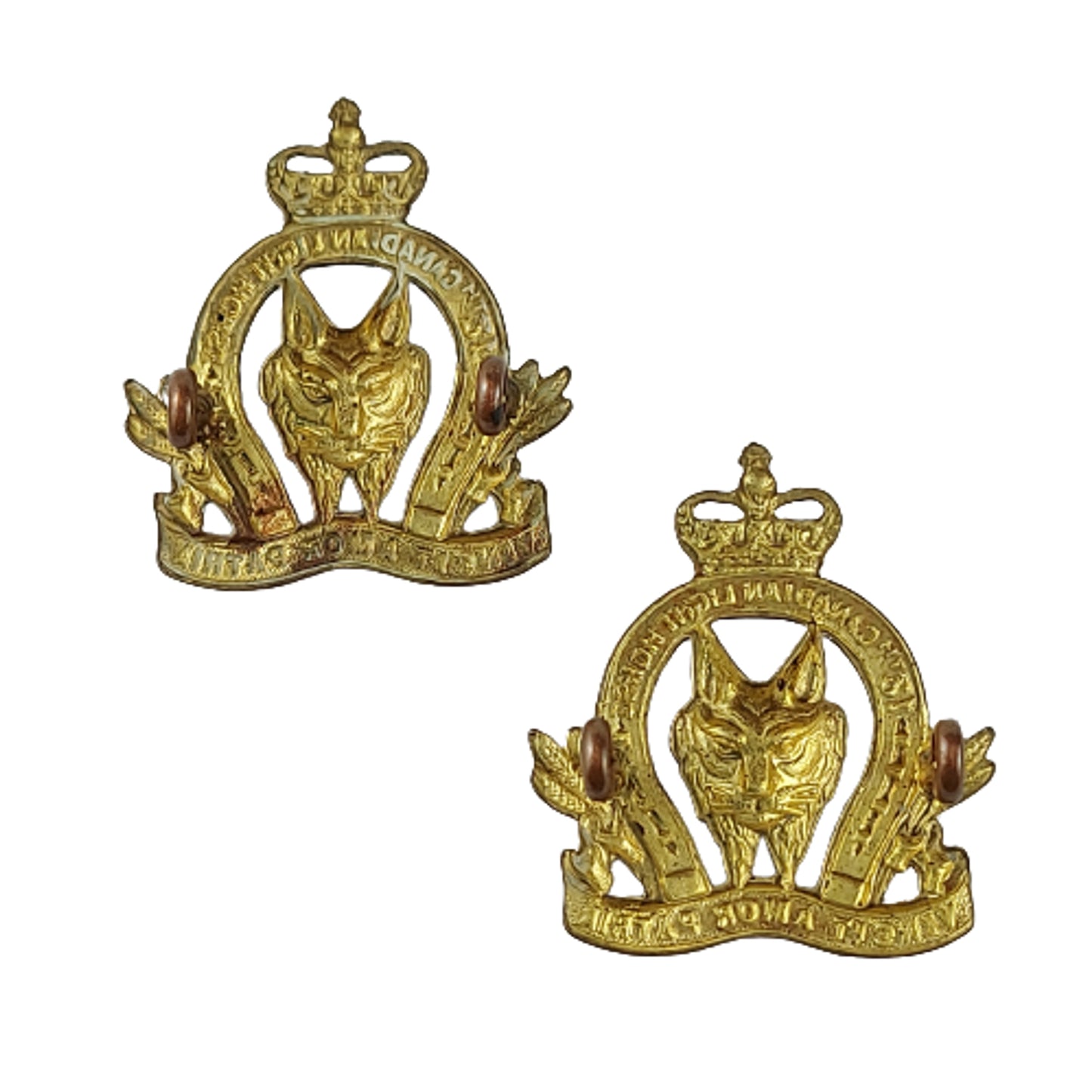 1928 18th Canadian Light Horse Collar Badge Pair