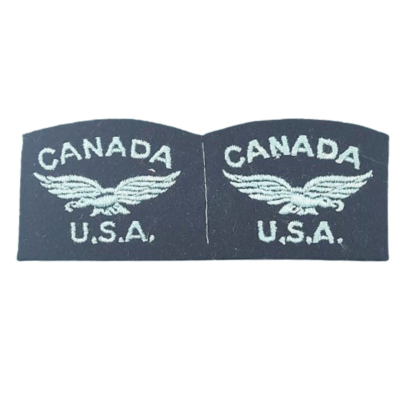 WW2 Canadian RCAF Royal Canadian Air Force Canada USA Uniform Insignia Pair