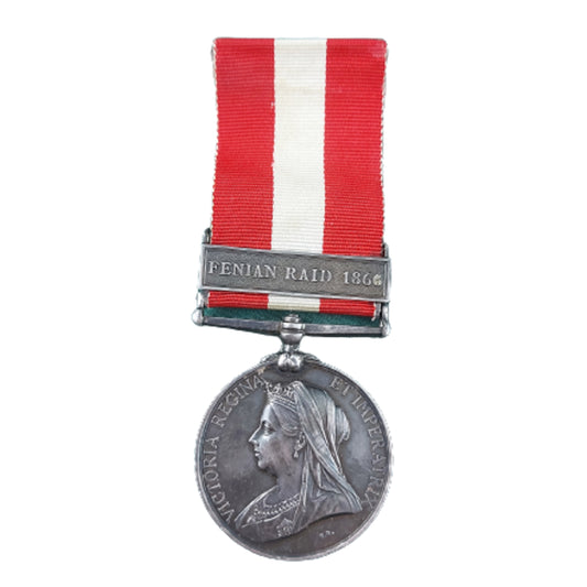 Pre-WW1 CGSM Canadian General Service Medal -Fenian Raid 1866 -1st Prescott Rife Company