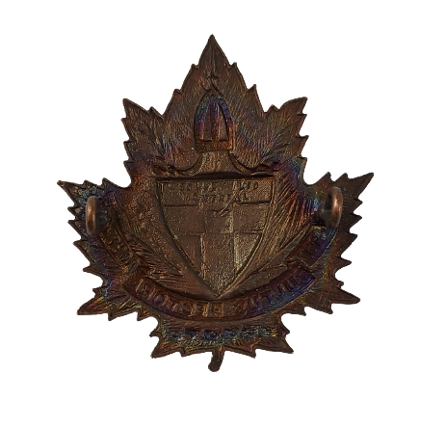 WW2 COTC Canadian Officer's Training Corps Bishop's College Contingent Cap Badge Scully Montreal