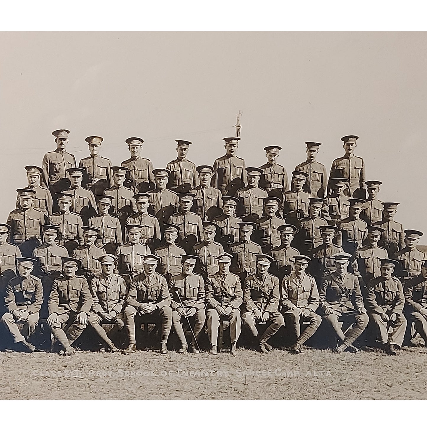 WW1 Canadian School Of Infantry Sarcee Camp Framed Photo