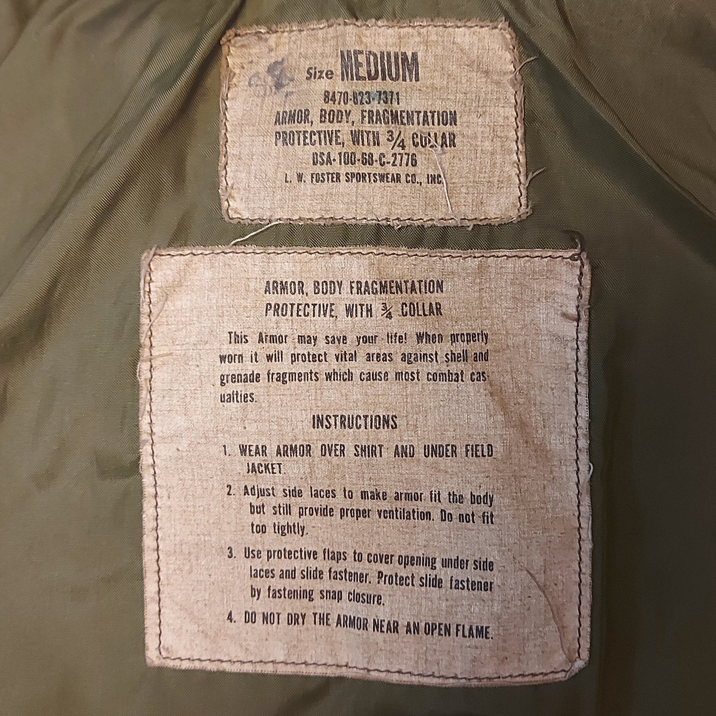 U.S. United States Vietnam War M1969 Fragmentation Vest
