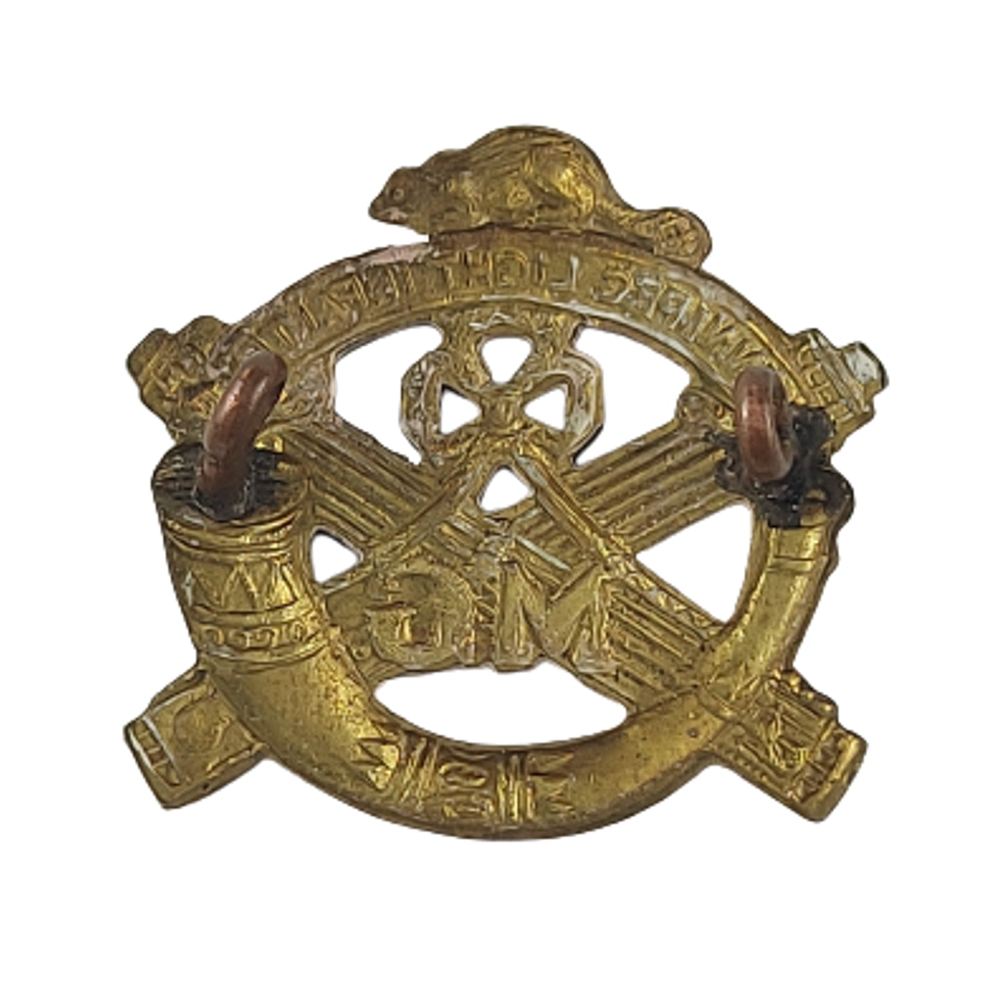 Pre-WW1 WLI 106th Winnipeg Light Infantry MG Machine Gun Collar Badge