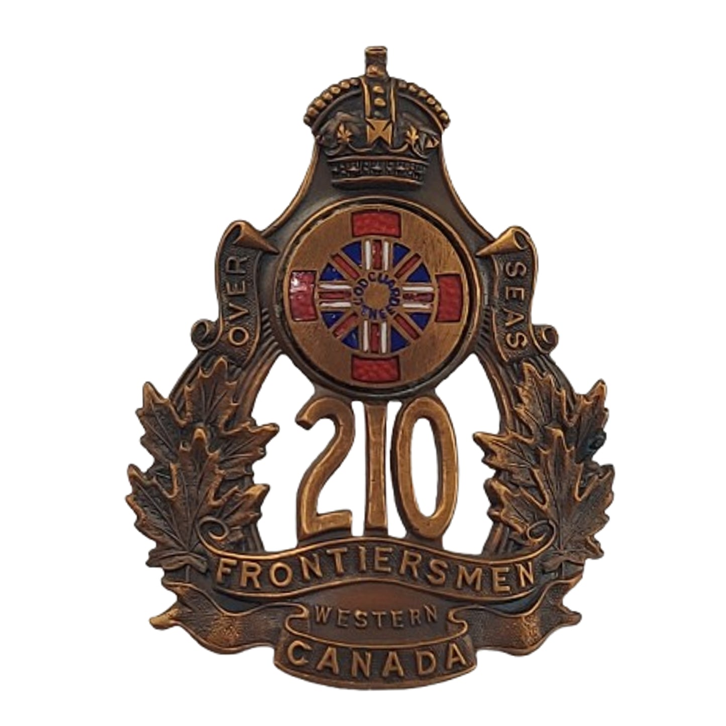 WW1 Canadian 210th Battalion Frontiersmen Cap Badge