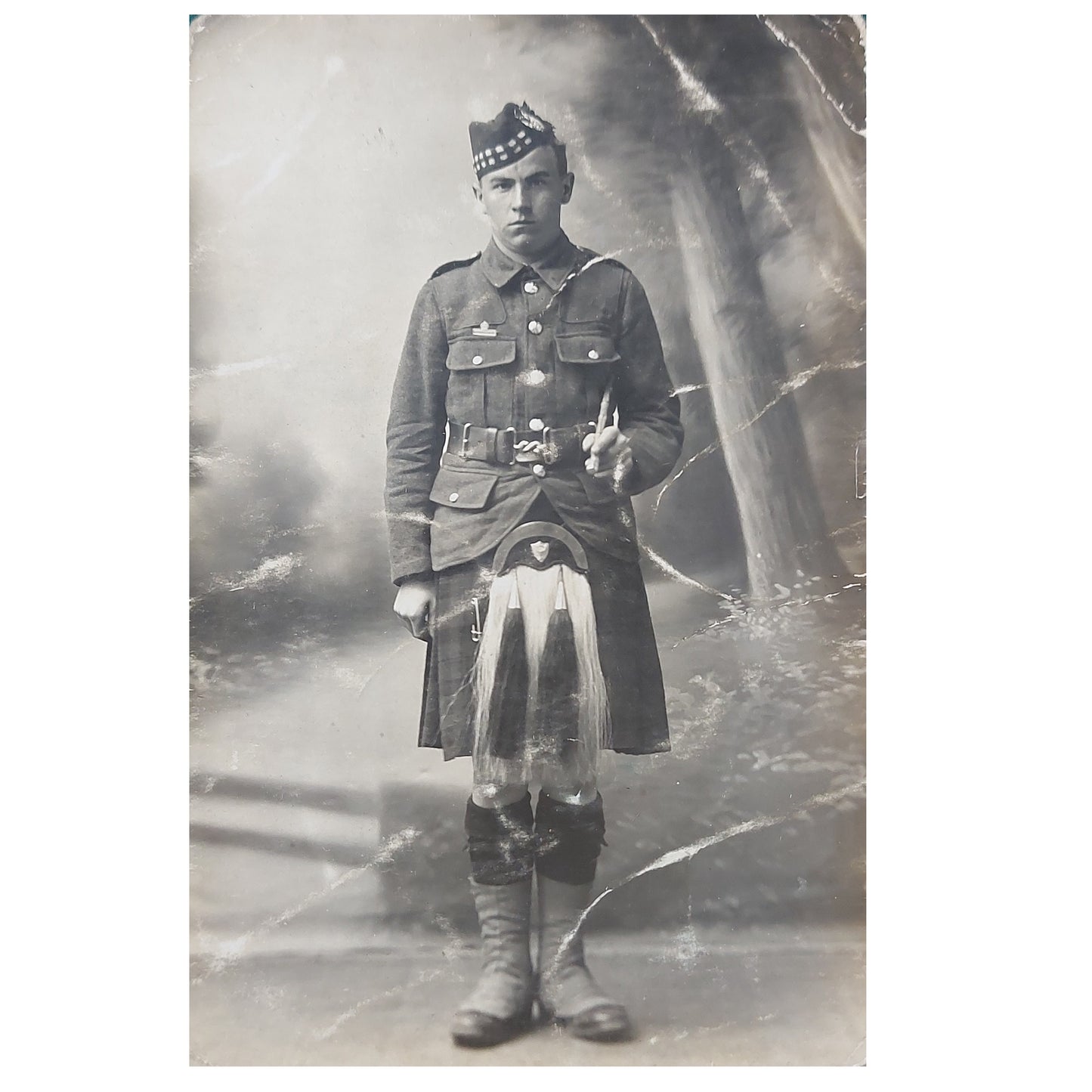 WW1 Scottish /Regiment Picture Postcard – Canadian Soldier Militaria