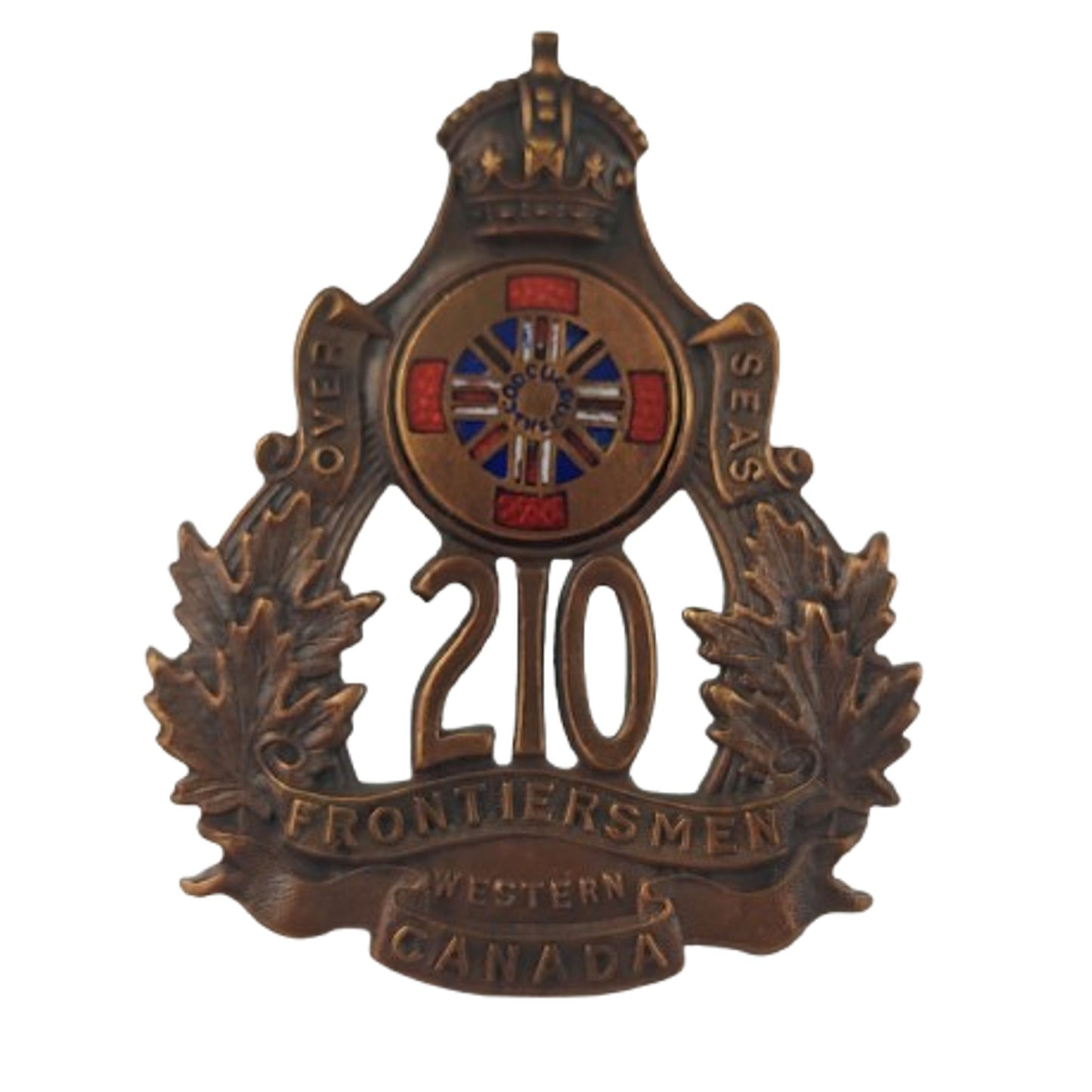 WW1 Canadian 210th Battalion Cap Badge Frontiersmen