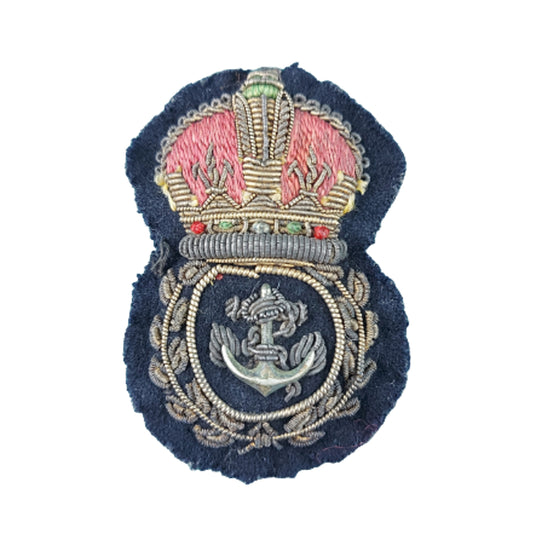 WW2 RN RCN Chief Petty Officers Visor Cap Insignia