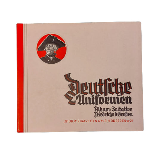 WW2 German Complete German Uniform Cigarette Album, By Sturm Cigarette Company Book A-21