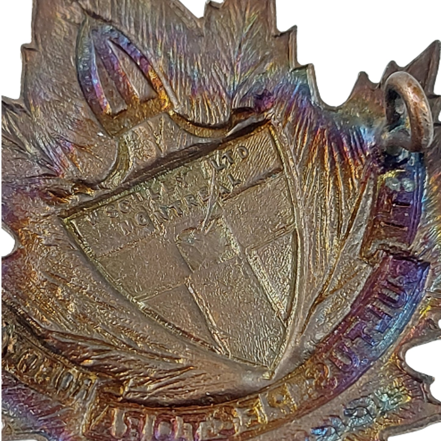 WW2 COTC Canadian Officer's Training Corps Bishop's College Contingent Cap Badge Scully Montreal