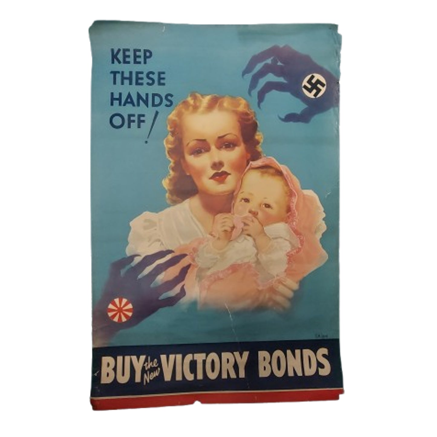 WW2 Canadian Victory Bonds Poster Keep These Hands Off