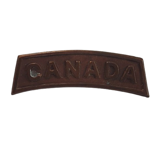 WW1 Canadian CANADA Metal Shoulder Title Caron Bros 1915