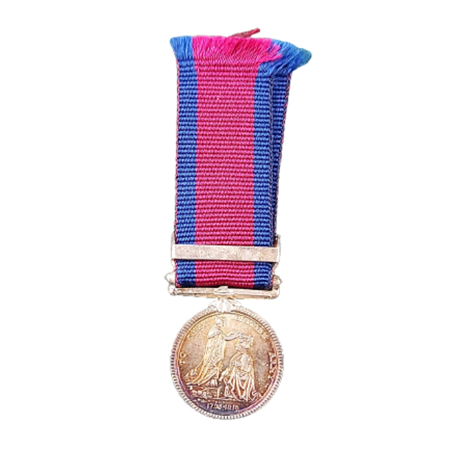 Miniature Military General Service Medal With Chrysler's Farm Bar