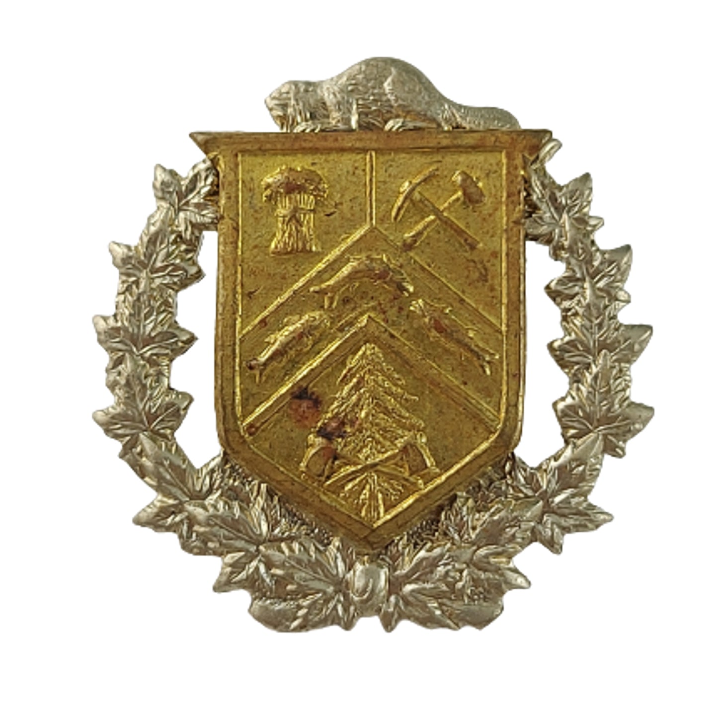 WW2 Canadian Three Rivers Regiment Collar Badge