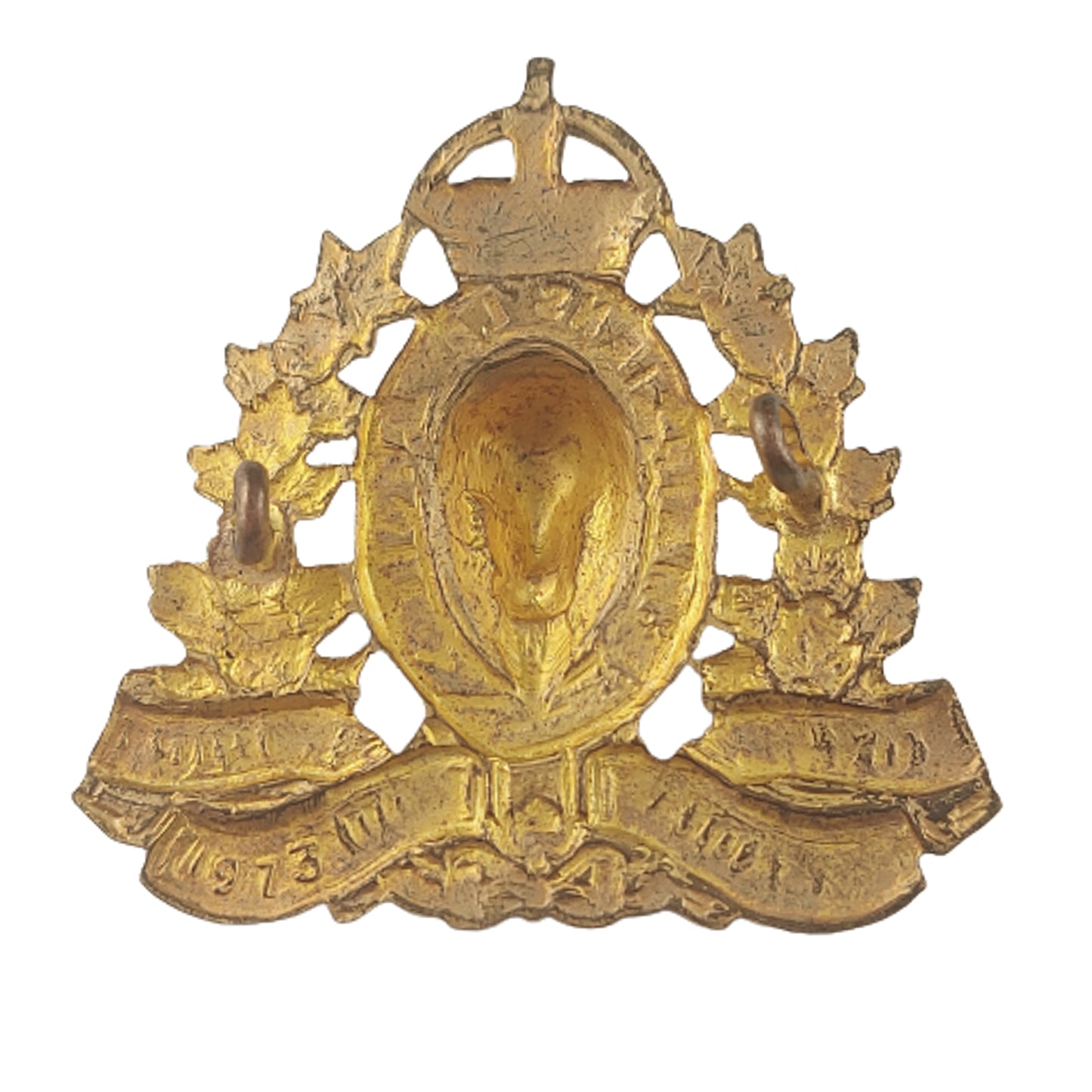 RCMP Royal Canadian Mounted Police 1873-1973 Centennial Cap Badge