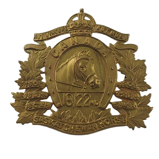 WW2 Canadian 16/22 Saskatchewan Horse Cap Badge