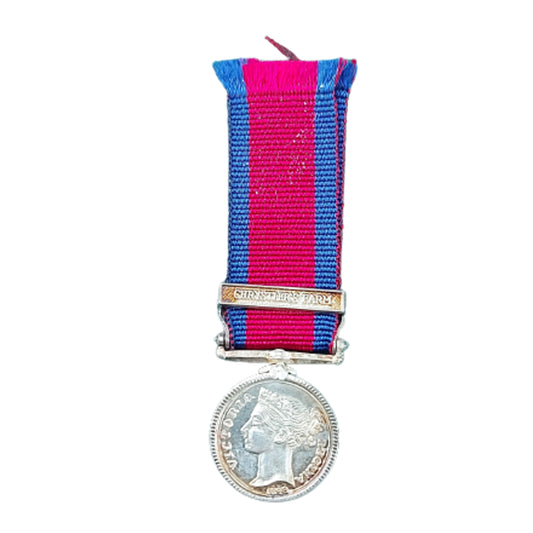 Miniature Military General Service Medal With Chrysler's Farm Bar