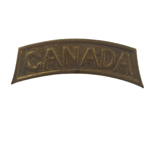 WW1 Canadian CANADA Brass Shoulder Title