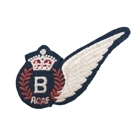 WW2 Canadian RCAF Bomber B Half Wing Brevet Insignia