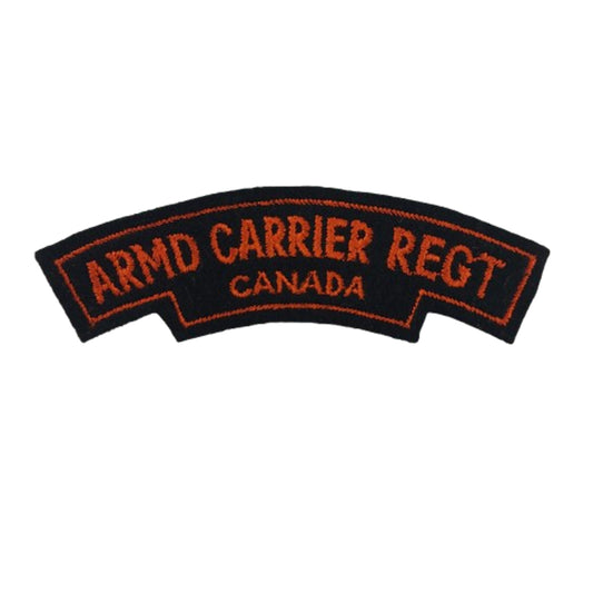 WW2 Canadian Armoured Carrier Regiment Cloth Shoulder Title