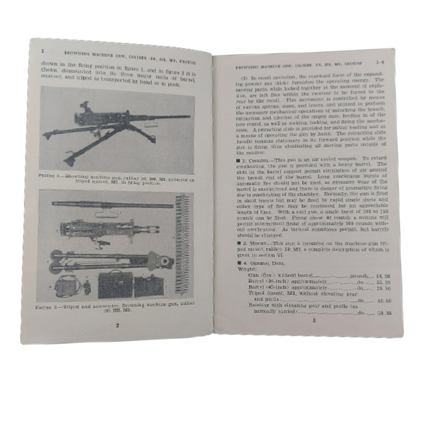 Named WW2 Manual - Browning M2 50 Ground MG- RCOC Royal Canadian Ordnance Corps