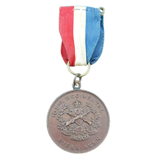 Named WW1 103rd Calgary Rifles Association Rifle Competition Medal