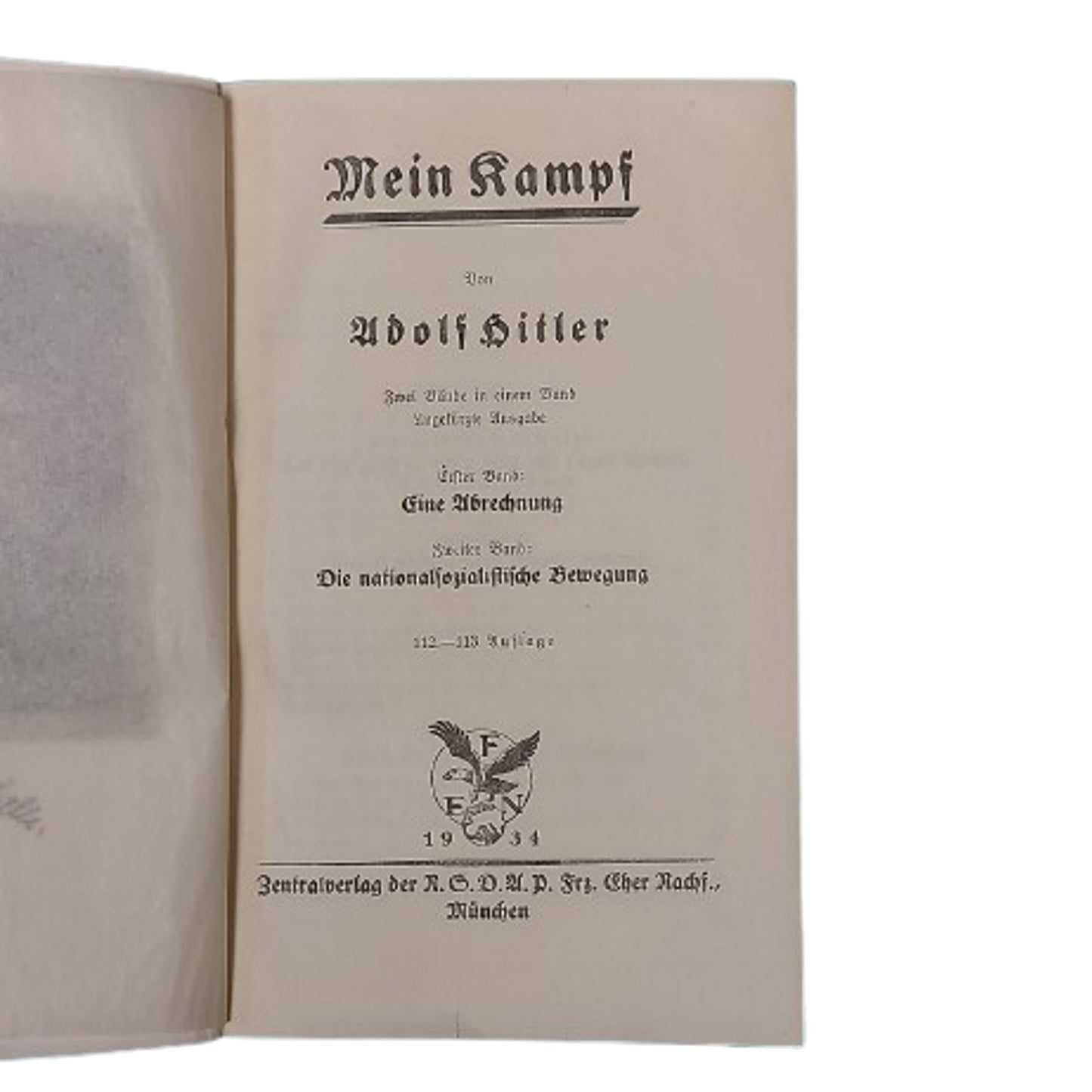 WW2 German Mein Kampf Book 1934